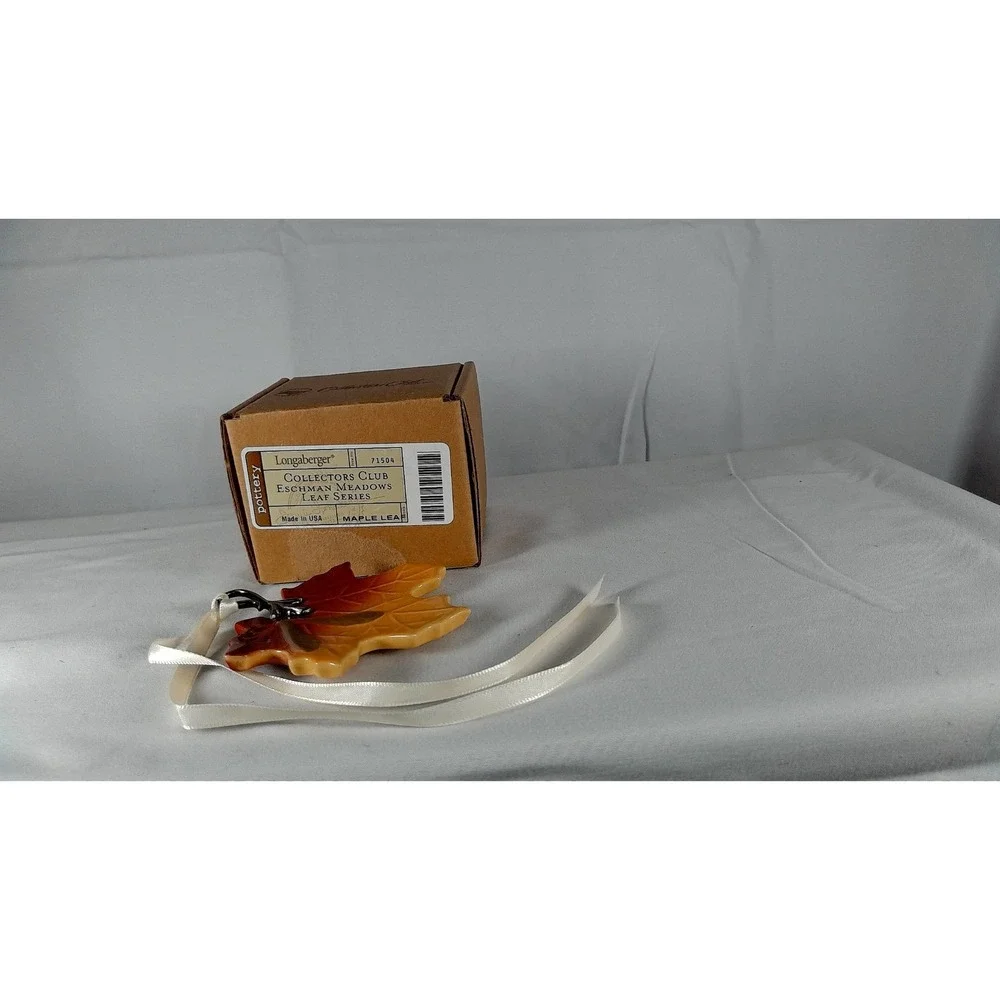 Longaberger Pottery Maple Leaf‎ Collectors Club Eschman Meadows Ornament - NIB